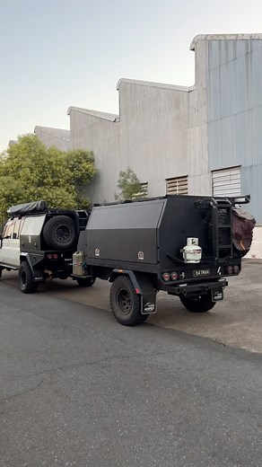 The ultimate expedition trailer. #79series #79serieslandcruiser #campertrailer #canopyfitouts #enerdrive #bushmansfridge | 4 Point Touring