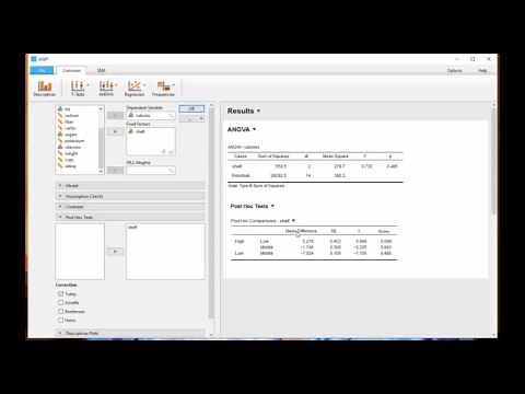 One Way ANOVA with JASP