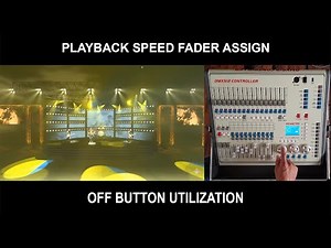 MINI PEARL TUTORIAL 9 of 11 How to assign speed control in playback fader & OFF BUTTON utilize [NP]