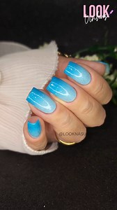 Degradê azul 💙🩵 | Look nas Unhas