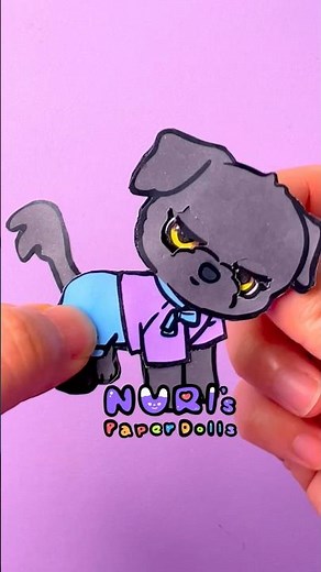 I made my first moving paper dog doll! #paperdoll #craft #diy