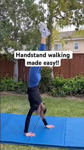 How to EASILY walk in a handstand! 🤸‍♀️ #tutorial #handstand #gymnastics #cheer #dance #acro