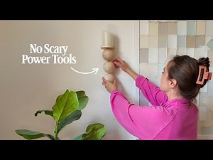 EASY DIY WOODEN CANDLE SCONCES | Minimalist Living Room Decor