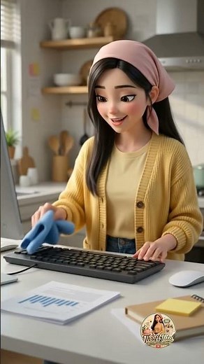How to Clean Keyboard Dust Fast ⌨️ Easy Cleaning Hack! #Shorts