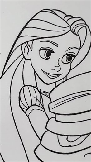 Rapunzel Coloring Pages #tiktok #coloringpages #rapunzel #disney #cartoon #princess #princesseapunzel
