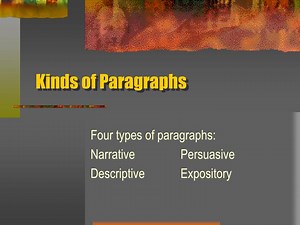 Kinds of Paragraphs - SlideServe