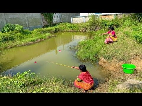 Fishing Video || The man and his woman caught a lot of fish together || Amazing hook fishing Video |