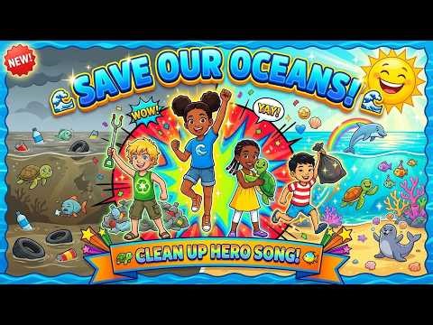Ocean Pollution Song for Kids 🐢 | Save the Sea Animals | Educational Children's Songs | Clean Ocean