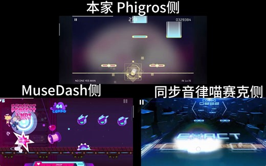 『同屏大对比番外篇』NO ONE YES MAN联动谱面对比