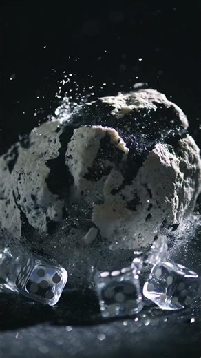 Stone Cracking a Dice ASMR | Slow Motion Impact & Glass Break Sound (Macro Shot)