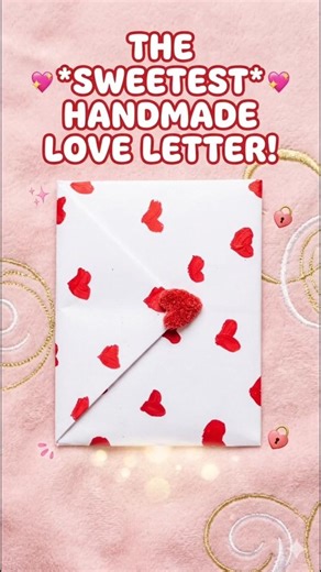 The Easiest No Glue Envelope Ever 💞#diy #papercraft #giftideas #shorts