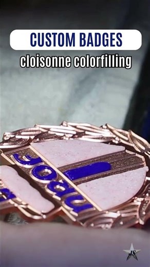 Authentic Cloisonne Power Color Fillling | Custom Metal Badges #cloisonne