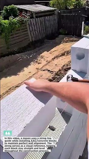 This Masonry String Line Trick Saves Hours on Every Wall Build! 🇺🇸
