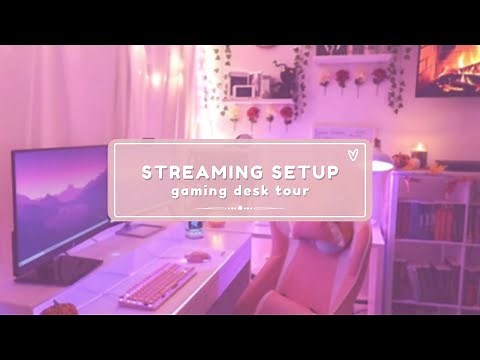 Streaming Setup / PINK Gaming Desk Tour 💜✨