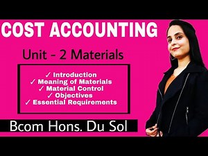 introduction to materials , material control , objectives of material control | material costing ca