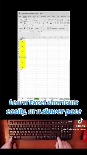 Beginner Excel Obstacle Course. #exceltips #excelbasics #mexcel