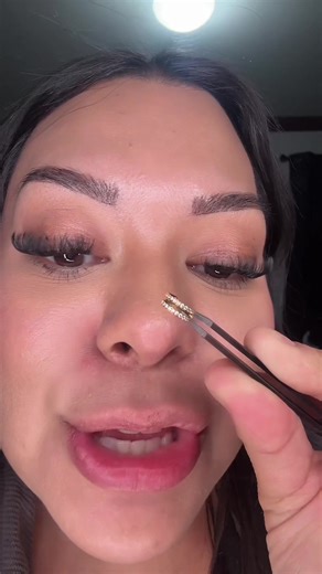 Gorgeous Gold Plated Nose Ring with Diamonds