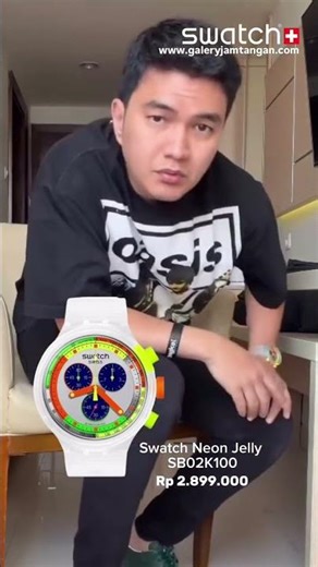 Jam tangan Aldi Taher SB02K100SWATCH NEON JELLY