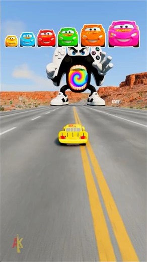 Big & Small Cars vs Playstation Controller Portal! 🤯 #shorts #beamngdrive