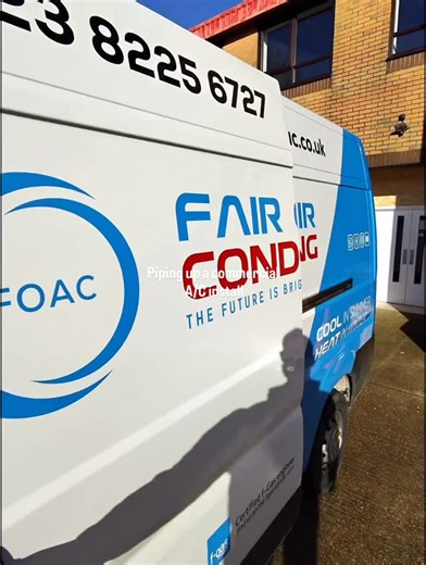 Behind the scenes piping up a commercial A/C install. Precision at every stage. A/C installation: foac.co.uk | 02382 256727 #hvacservices #hvacinstallation #acinstallation #hvaclife #tradetok | Fair Oak Air Conditioning Ltd