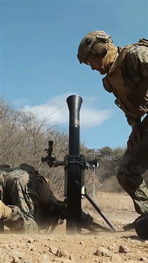 Boom! 81mm Mortar Live Fire – Korea Drill #usmarines #training #righttargets