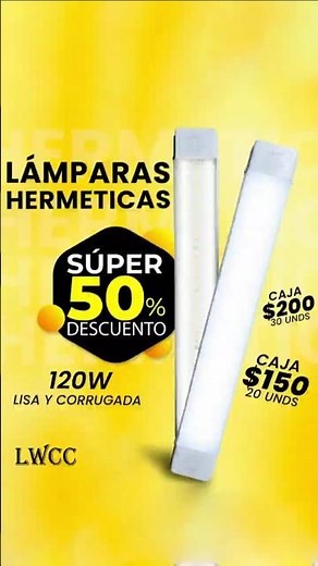 Lamparas Hermeticas Largas 120W LWCC