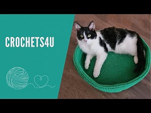 Learning to crochet: Crochet cat bed - crochet cat bed