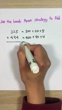 3rd Grade Math Video - Use the break apart strategy to Add