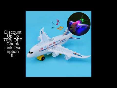 Electronic Aeroplane Toy with Music & Light Airplane Toy Electric Detachable Plane Toys Autopilot Au