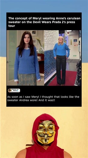 Meryl Streep Wore Anne Hathaway’s Iconic Blue Sweater?! 😱