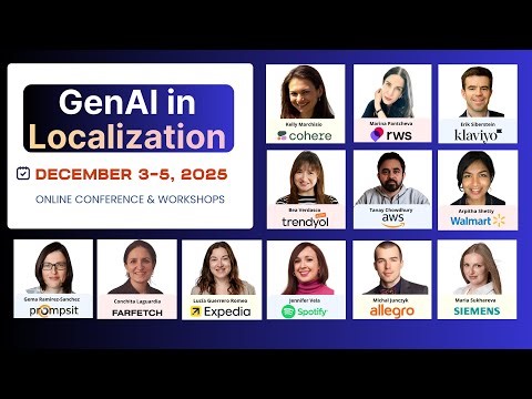 GenAI in Localization - Dec 3-5, 2025