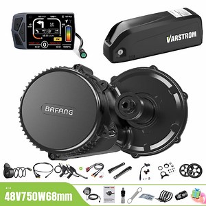 BAFANG Mid Drive Kit 750W BBS02B Electric Bike Conversion Kit 48V Ebike Conversion Kit for 68-73MM Mountain Bike Road Bike EKD01 Display and 48V20Ah Shark Battery