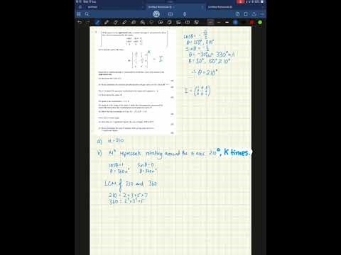 Edexcel AS Further Maths - Core Pure 1 Linear Transformations (Part 7)