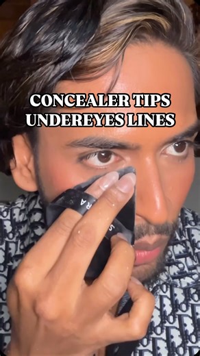 Aditya Madiraju on Instagram: "CONCEALER TIPS - If you have lines under your eyes then please try this method! ⬇️ - moisturize UNDEREYES - skip foundation - mix foundation in concealer - apply and let it dry - squint your eyes to see excess concealer settling in lines - remove it with brush or Q tip - now set with brush first and then with powdered puff I promise this method works! Give it a try ♥️ @lawless Forget The Filler Cream + Foundation (17T) @natashadenona Hy-Glam Concealer (RN7) @makeup