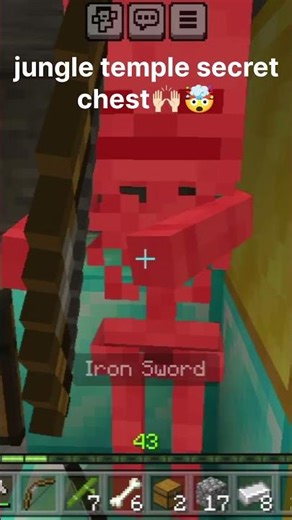 Minecraft jungle temple secret room🤯🔥. #minecraft #minecraftshorts #minecraftsecretroom