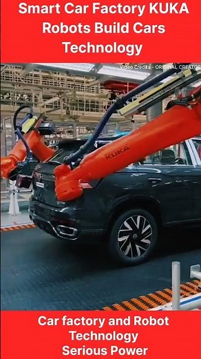 EV Smart Car Factory with KUKA Robots Build Cars #shorts #mechanic #shorts #carfactory #car #kuka