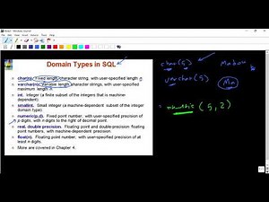 Domain Types in sql