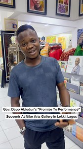 I Ran Into This Souvenir Of Gov Dapo Abiodun’s ‘Promise To Performance’ At @nikeartgallery Will Do An Evaluation Of The Performances Soon, Of @dapoabiodunmfr | Objectv Media