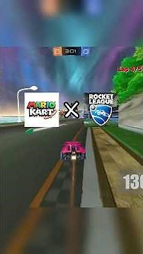 Mario kart on rocket league is so fun 🤣 #mariokart