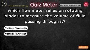Which flow meter relies on rotating blades to measure the volume of fluid passing through it? Watch Full Video: bit.ly/FlowMetersQ Website: instrumentationtools.com Tags: #flow #flowmeter #flowsensor #instrument | Instrumentation and control engineering | Facebook