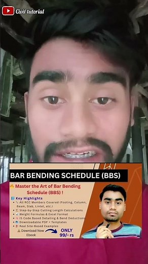 Bar Bending Schedule (BBS) | How to calculate bar bending schedule for Footing, Column, Beam & Slab