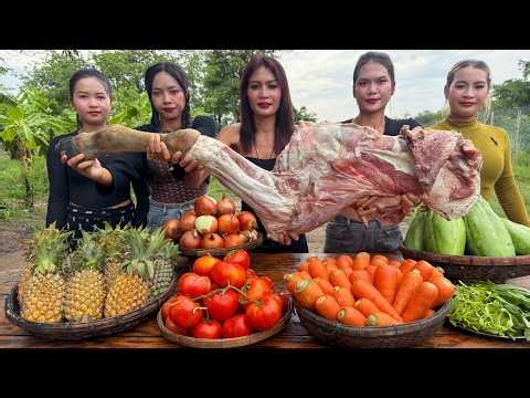 Amazing cooking meat and vegetable | yummy soup recipe