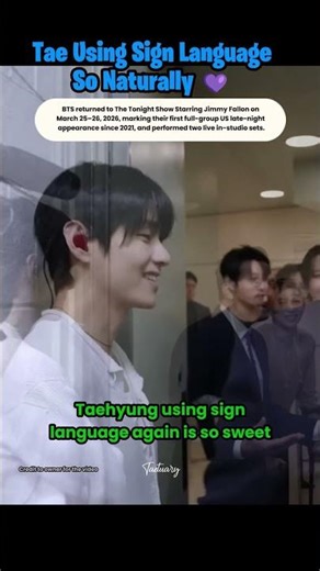 Taehyung Using Sign Language So Naturally 💜 #V #shorts