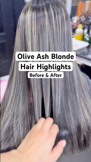 Olive Ash Blonde Hair Highlights 🔥 #hairhighlights #haircolor #youtubeshorts #shorts #trending