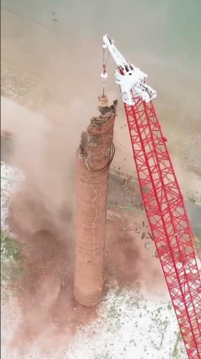Watch the Iconic Massachusetts Smokestack Collapse in Seconds #demolition