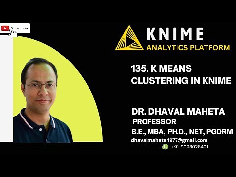 135. K Means Clustering in KNIME || Dr. Dhaval Maheta