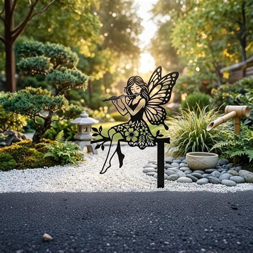 Fairy Garden Stake Metal Art, Fairy Yard Decor, Fairy Garden Decor, Metal Fairy Garden Stake, Outdoor Garden Stake, Fairy Lawn Ornament - Etsy