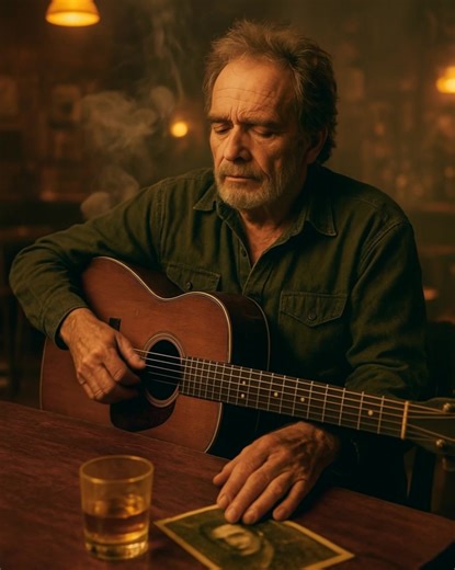 Merle Haggard often carried the weight of the road in his voice, the silent ache of moments never fully lived. In a quiet, dimly lit bar somewhere in Bakersfield, he once shared a story about a love that lingered in memory but never in touch. He spoke of long nights spent staring at a photograph, tracing the edges of a face he couldn’t hold, feeling the presence of someone who had drifted just out of reach. It wasn’t anger or regret—it was the soft, persistent ache of absence, a longing that thr