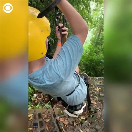 A boy zooming on a zip-line through a rainforest in Costa Rica abruptly collided with a sloth clinging to the cable. He waited around 15 minutes for the sloth to get out of the way before proceeding. | KWTX News 10