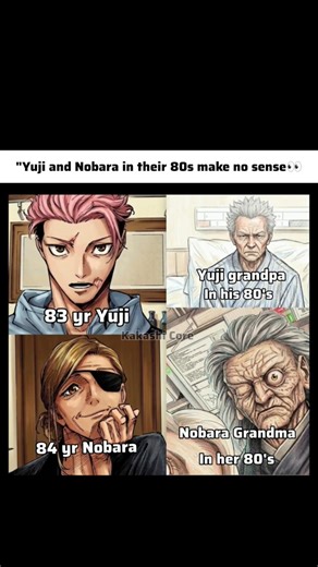 "Yuji and Nobara in their 80s make no sense..! 👀